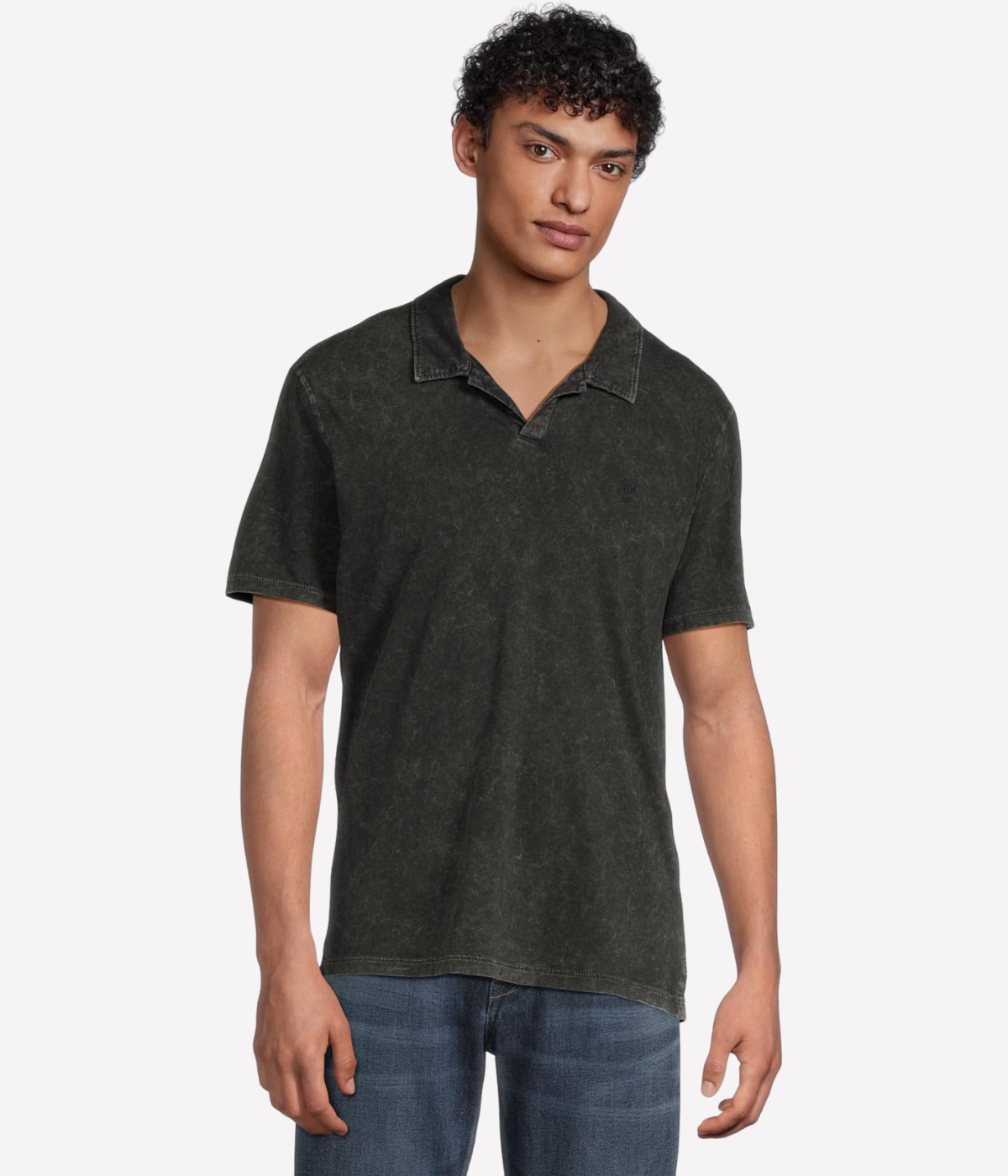 Carsten Short Sleeve Polo in Black