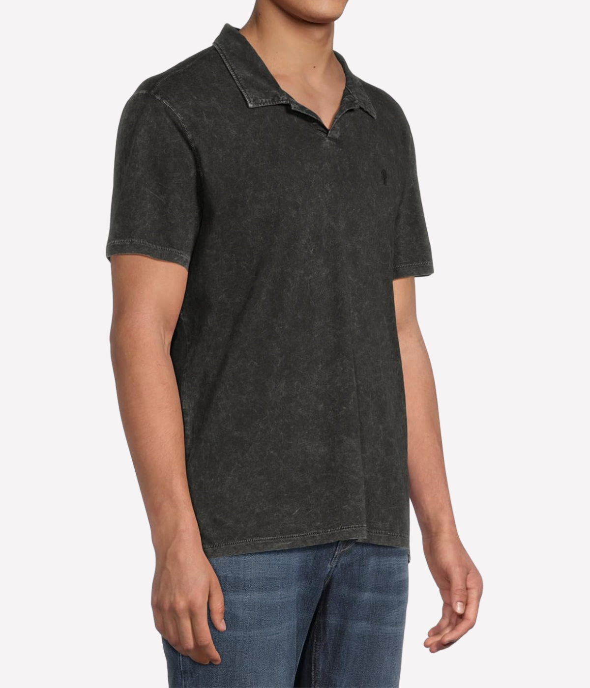 Carsten Short Sleeve Polo in Black