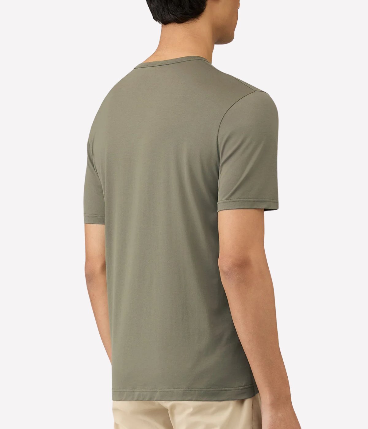 Short Sleeve Crew Neck T-Shirt in Khaki