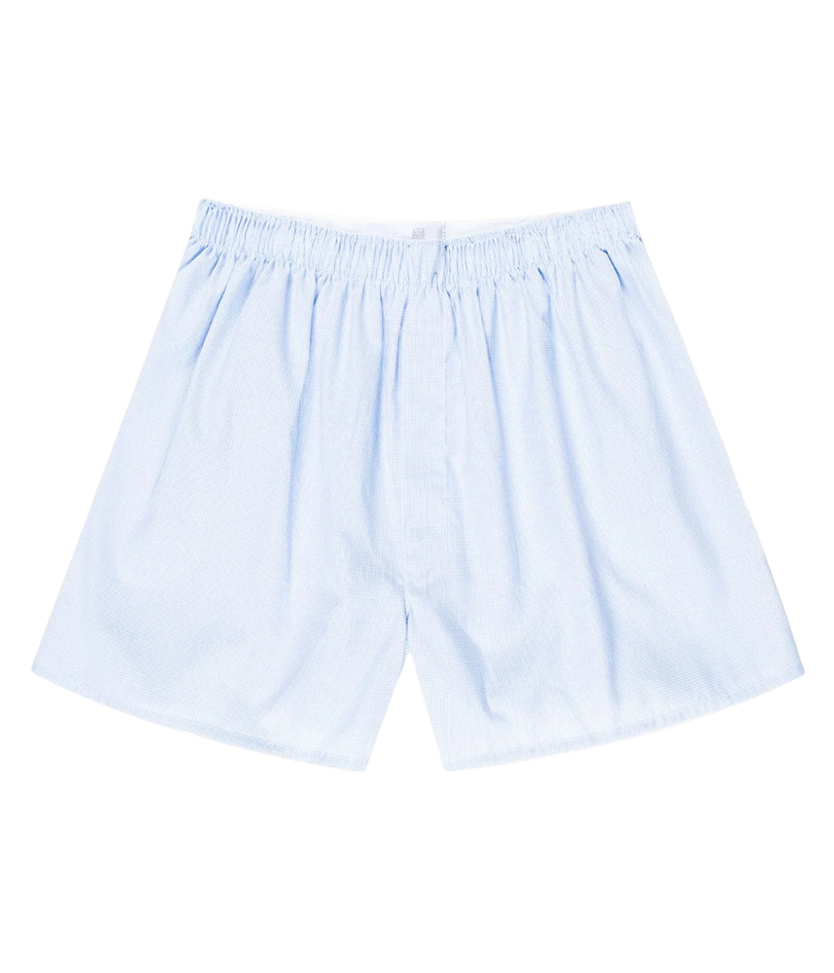 Classic Boxer Short in Light Blue Micro Gingham