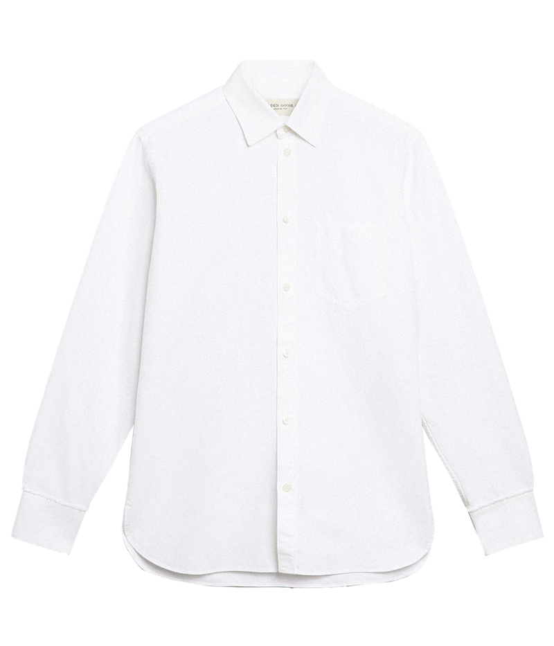 Cotton Oxford Shirt in Off White