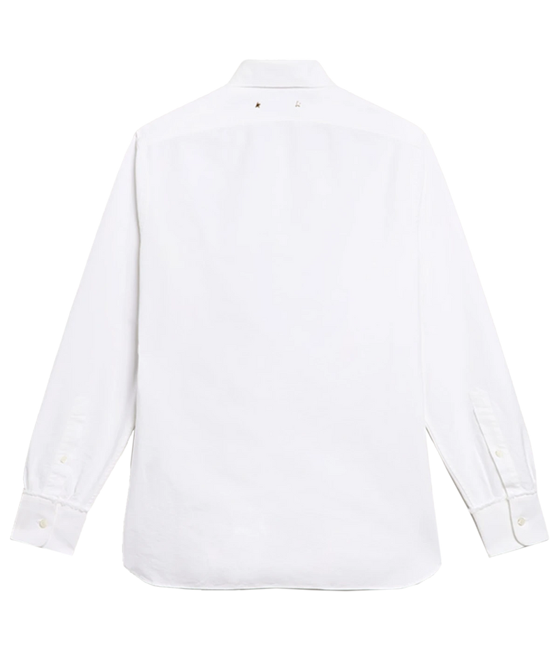 Cotton Oxford Shirt in Off White