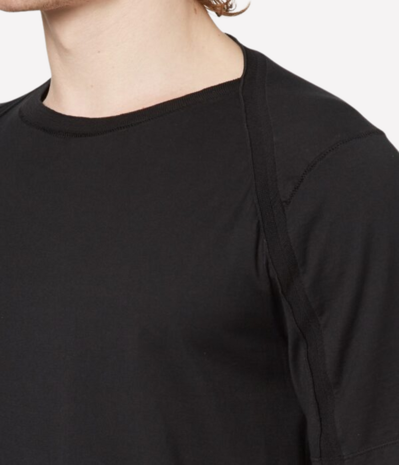 Cotton Linen T-Shirt in Black