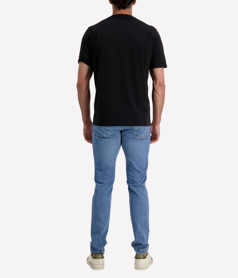 Cotton Linen T-Shirt in Black