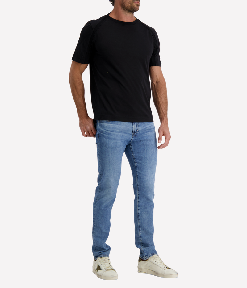 Cotton Linen T-Shirt in Black