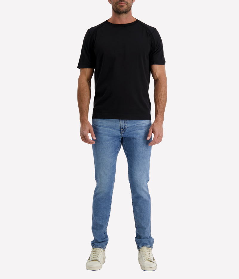 Cotton Linen T-Shirt in Black