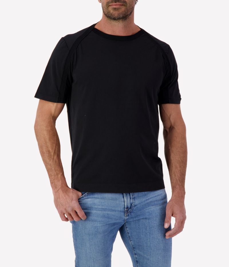 Cotton Linen T-Shirt in Black