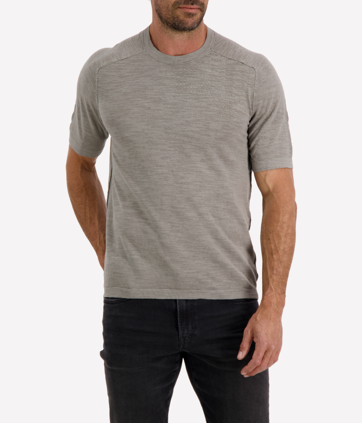 Cotton Linen T-Shirt in Clay