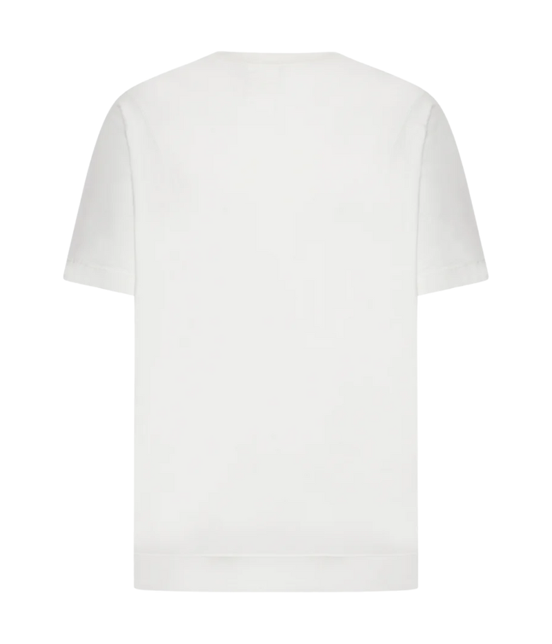 Cotton Linen T-Shirt in Optic White
