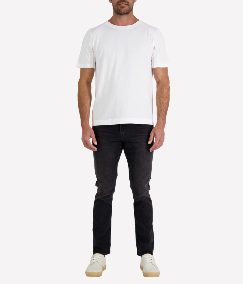 Cotton Linen T-Shirt in Optic White