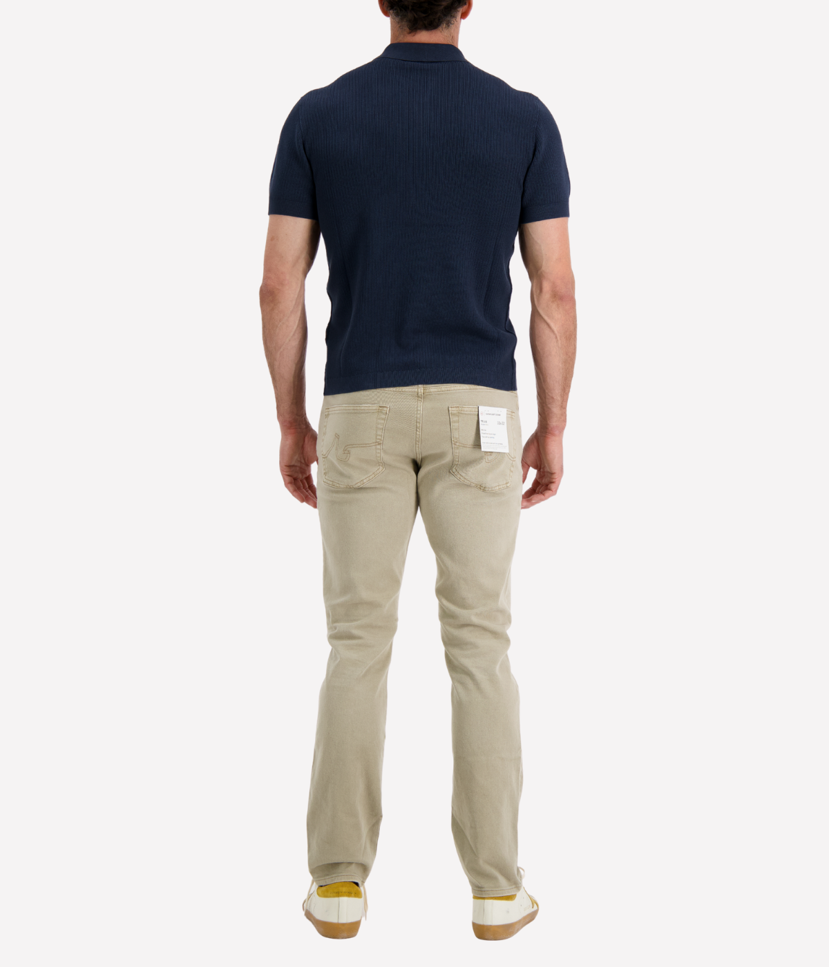Cotton T-Shirt Polo in Blue