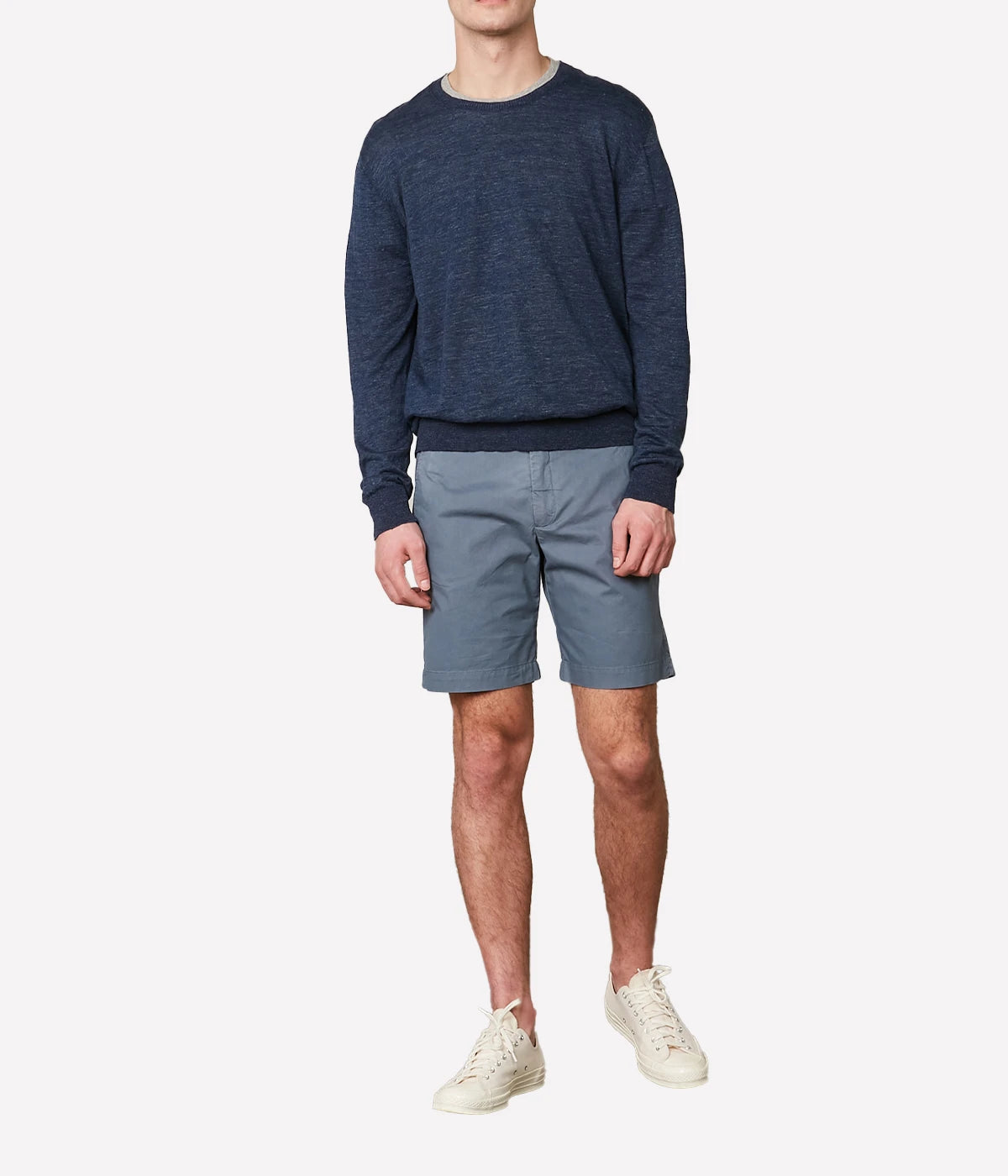 Crew Knitted Pullover in Navy