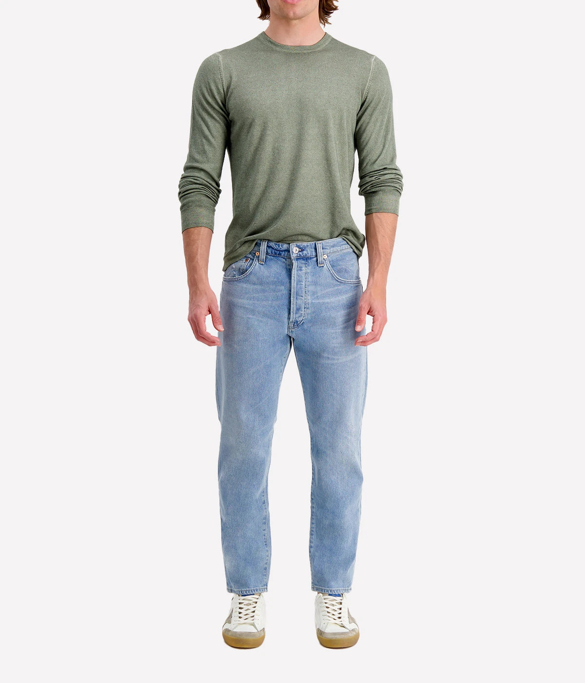 Crew Longsleeve in Olive