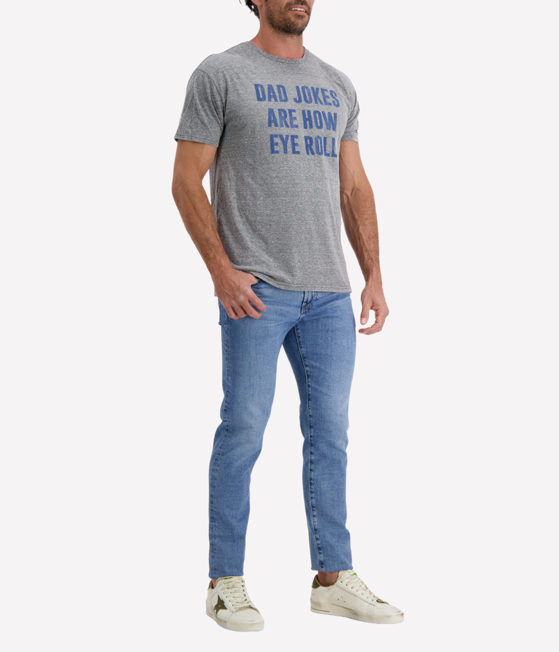 Dad Jokes Are How Eye Roll Tee in Grey