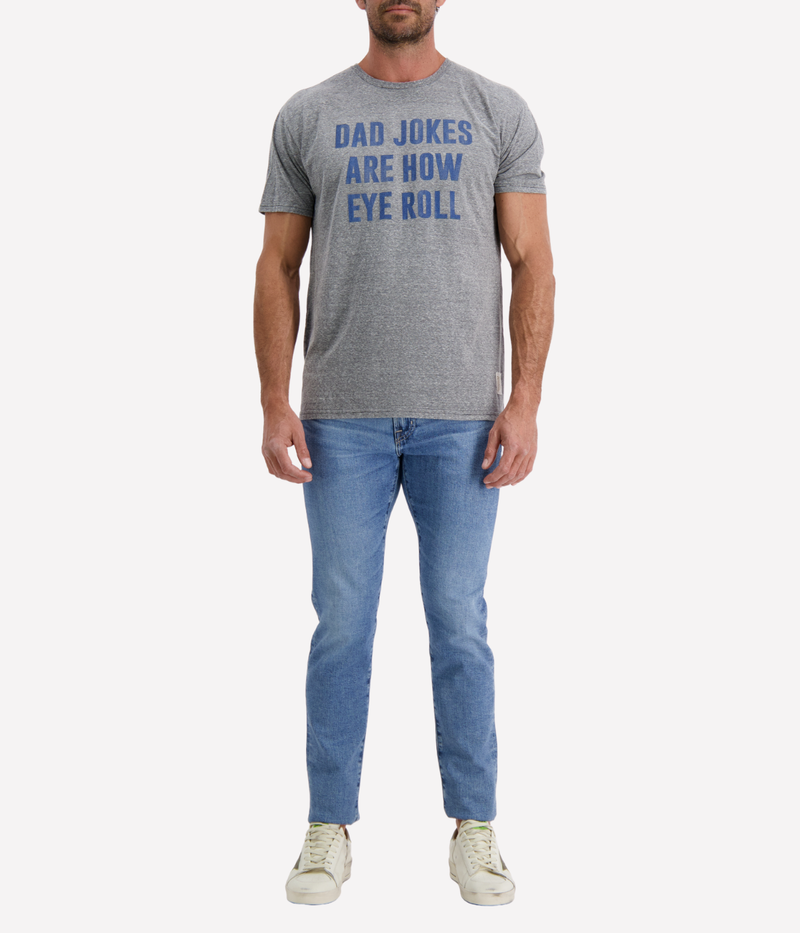 Dad Jokes Are How Eye Roll Tee in Grey