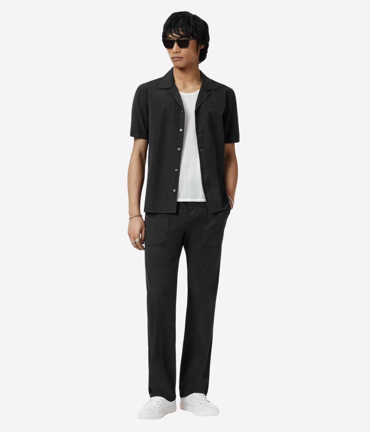 Dan Camp Collar Shirt in Black