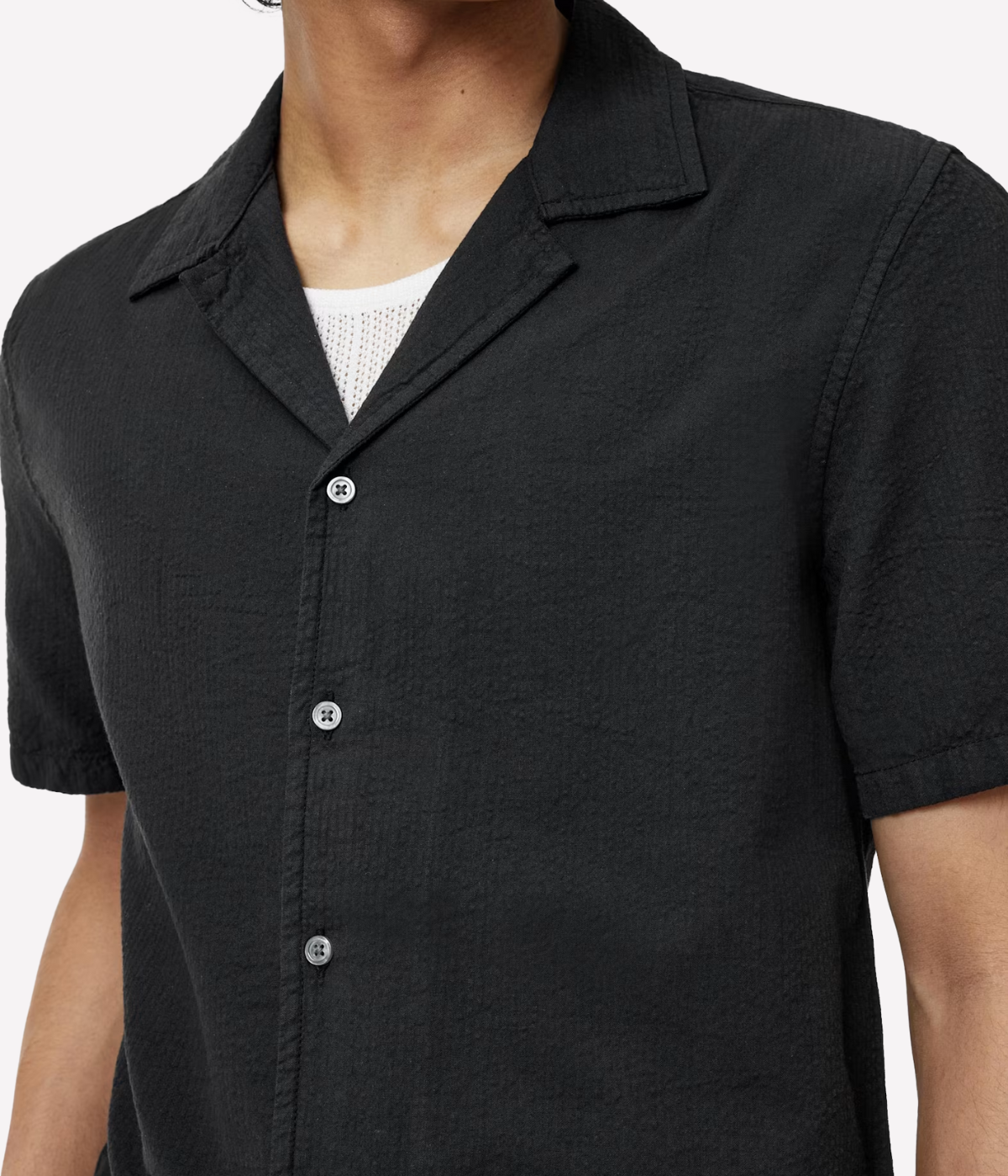 Dan Camp Collar Shirt in Black