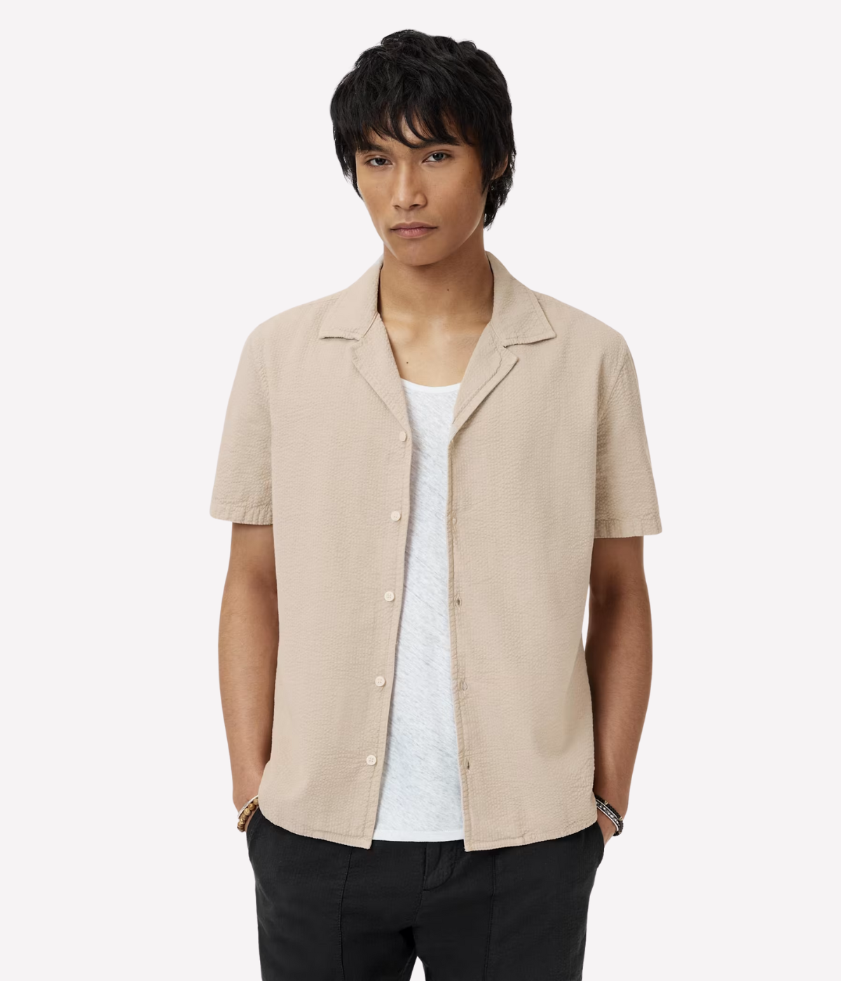 Dan Camp Collar Shirt in Smoked Pearl Grey