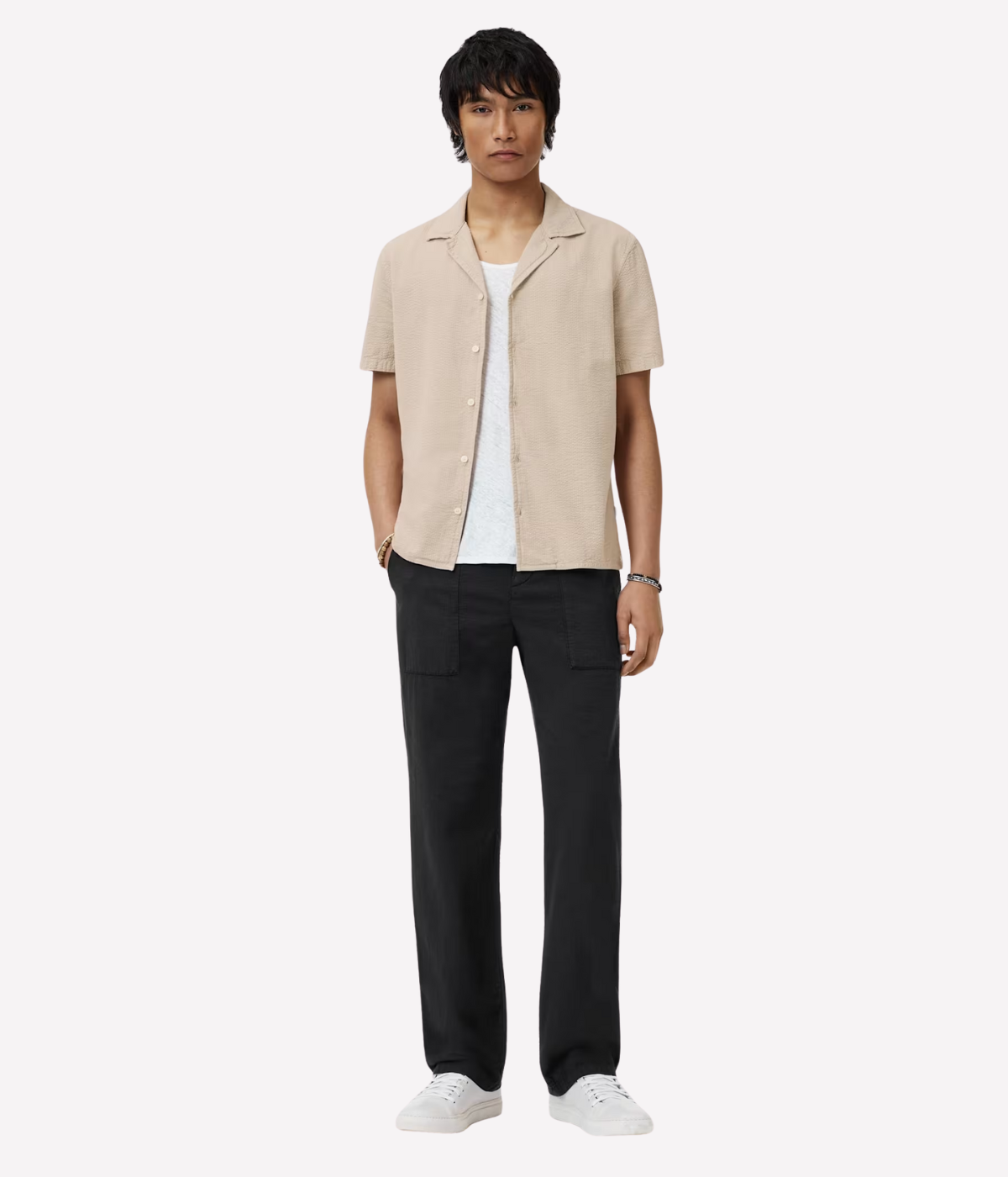 Dan Camp Collar Shirt in Smoked Pearl Grey