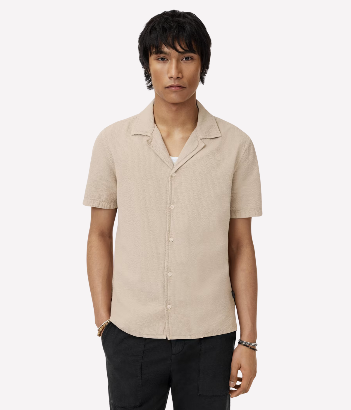 Dan Camp Collar Shirt in Smoked Pearl Grey