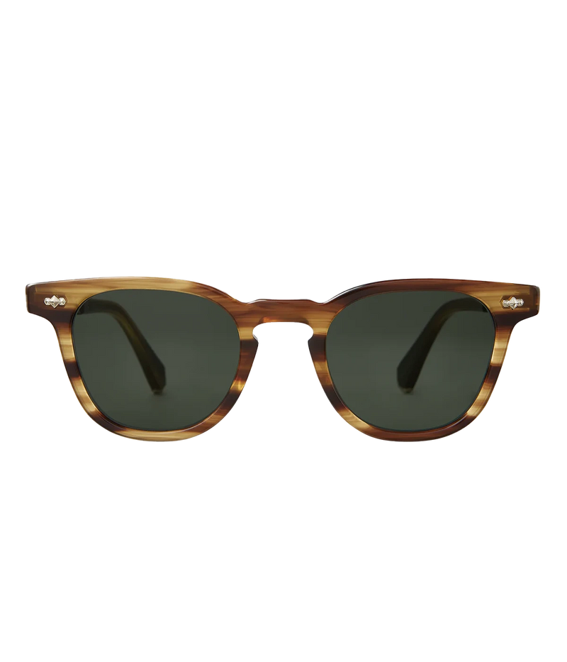 Wayfarer style brown sunglasses by Mr LEight. Highest quality, handcrafted in Japan.