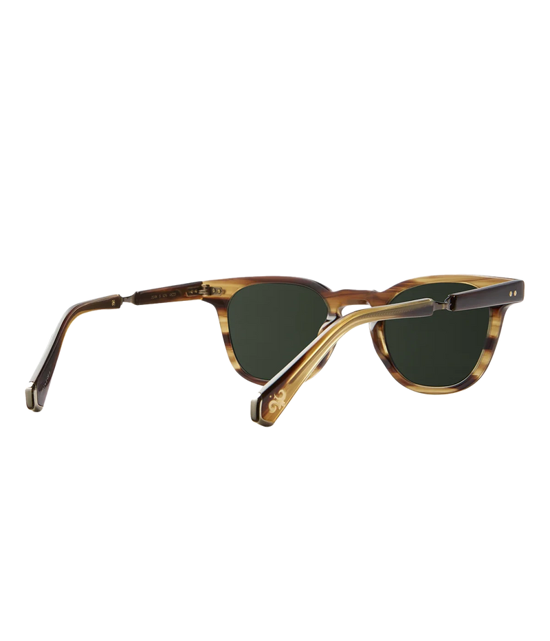 Dean Sun 46 Sunglasses in Koa & White Gold