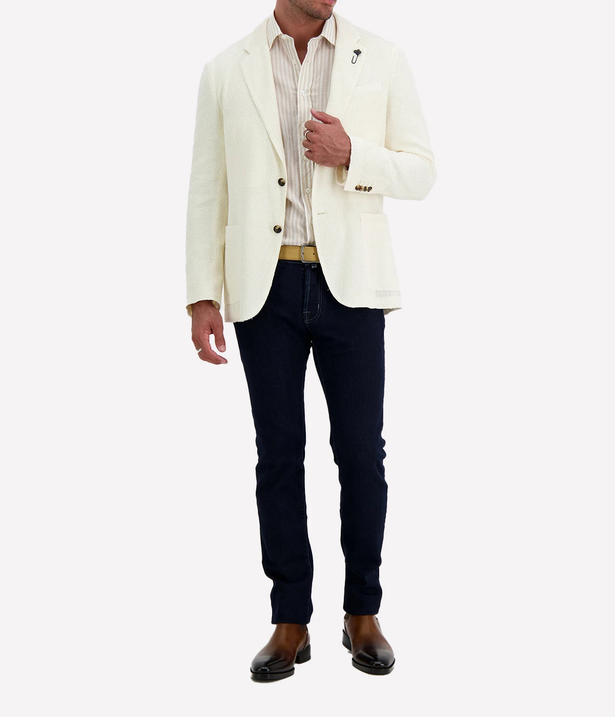 Deconstructed Blazer in Cream