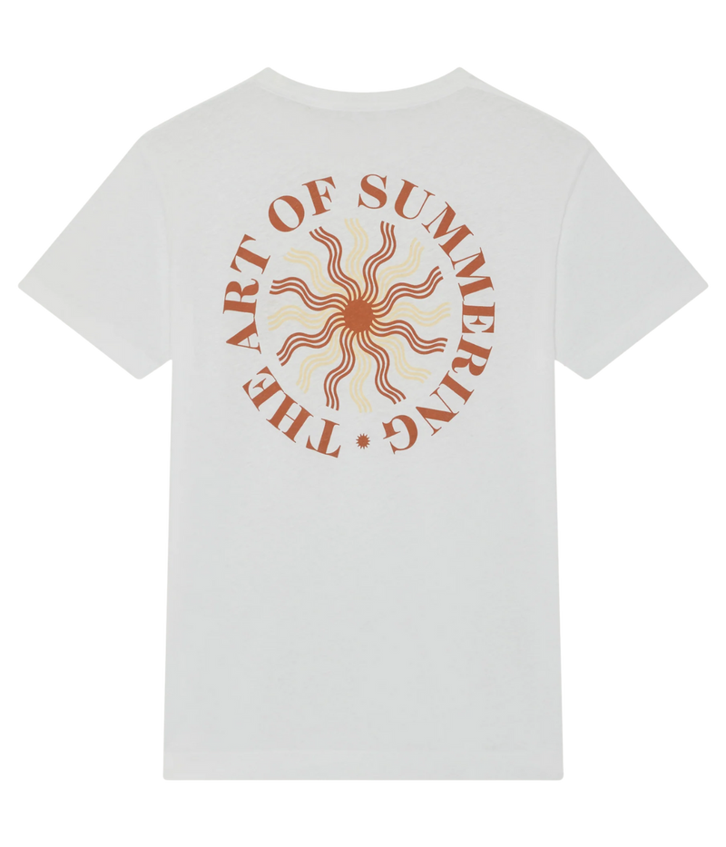 Dinis Linen Blend Summering Printed Tee in Copper