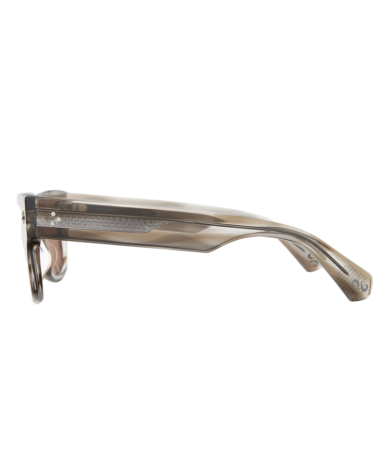 The Duke sunglasses feature bold, thick acetate with Shark Teeth filigree and Fish Hook metal accents. Made with premium materials, including Mr. Leight Select Glass lenses and nickel silver core wire. Handcrafted in Japan, these sunglasses offer 100% UV protection in a modern, classic style.
