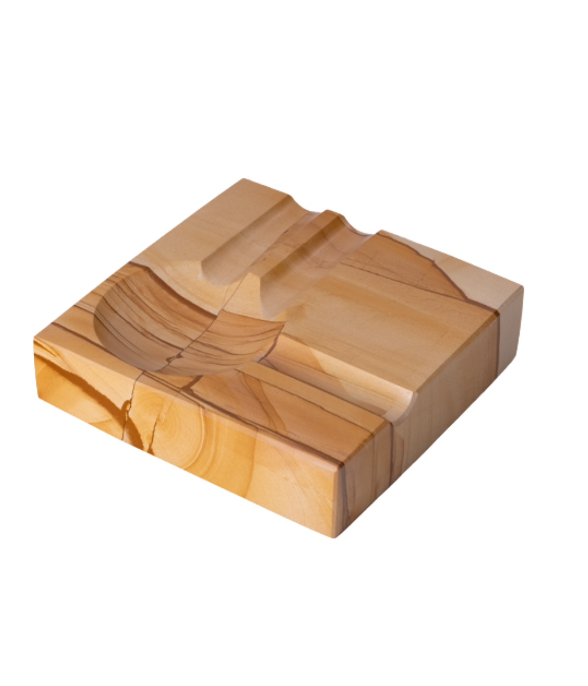 Luxurious handcrafted marble cigar ashtray with double rests, ideal for gifting and home or outdoor use.