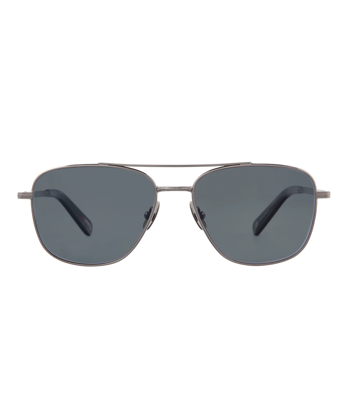 GLCO El Capitan Sun rectangular aviator sunglasses with stainless steel frame, polarized CR39 lenses, titanium nose pads, and Mountain Range etched temple tips.