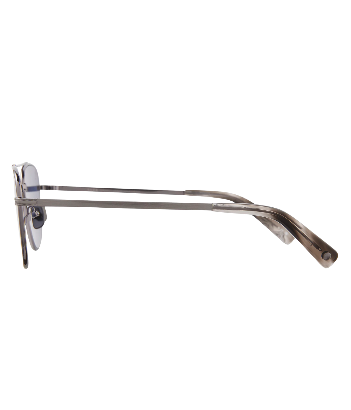GLCO El Capitan Sun rectangular aviator sunglasses with stainless steel frame, polarized CR39 lenses, titanium nose pads, and Mountain Range etched temple tips.