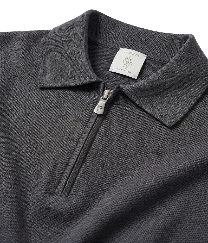 Half Zip Sweater In Nero