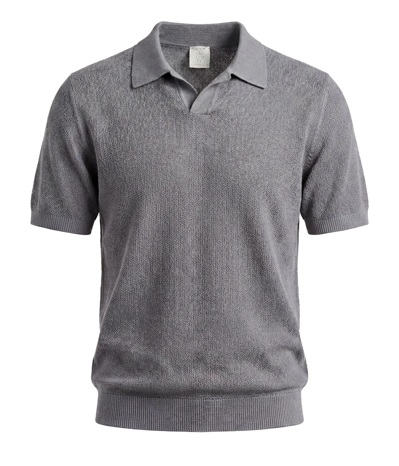 Short Sleeve Sweater In Denim