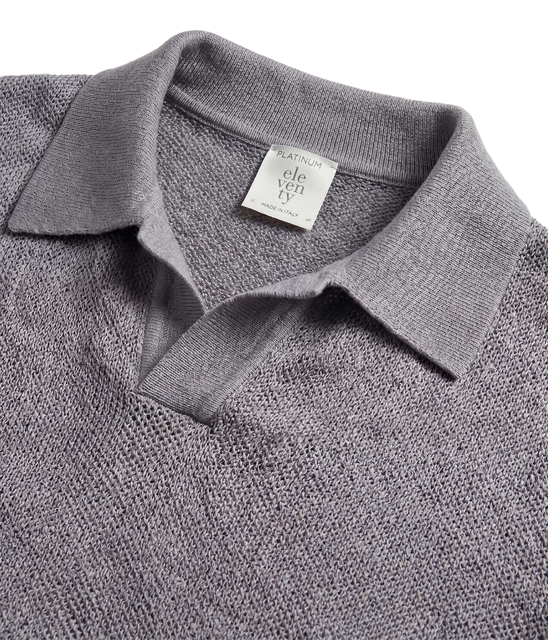 Short Sleeve Sweater In Denim