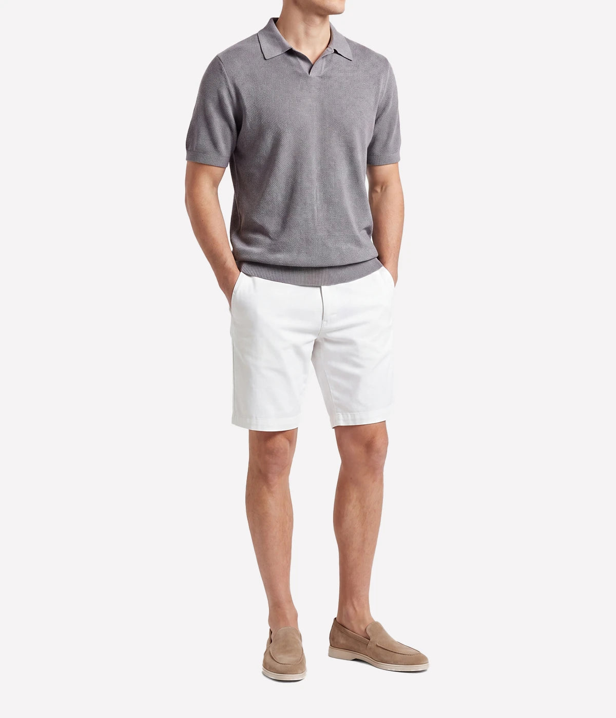 Short Sleeve Sweater In Denim