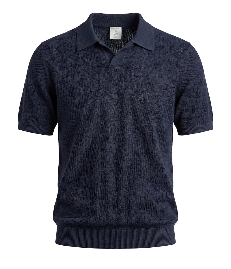 Short Sleeve Sweater In Blue