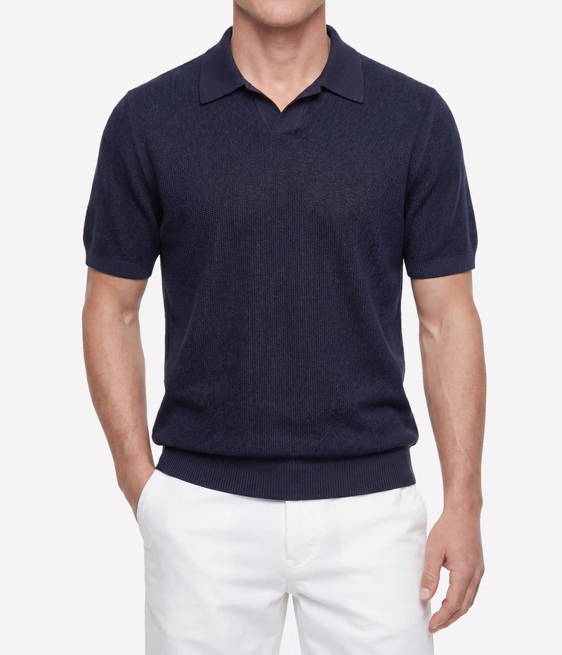 Short Sleeve Sweater In Blue