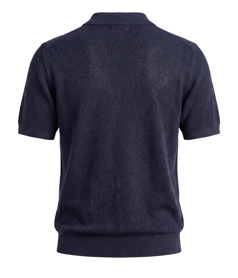 Short Sleeve Sweater In Blue