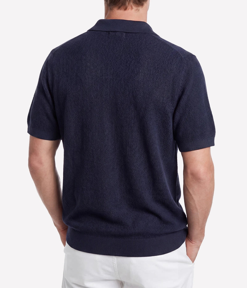 Short Sleeve Sweater In Blue