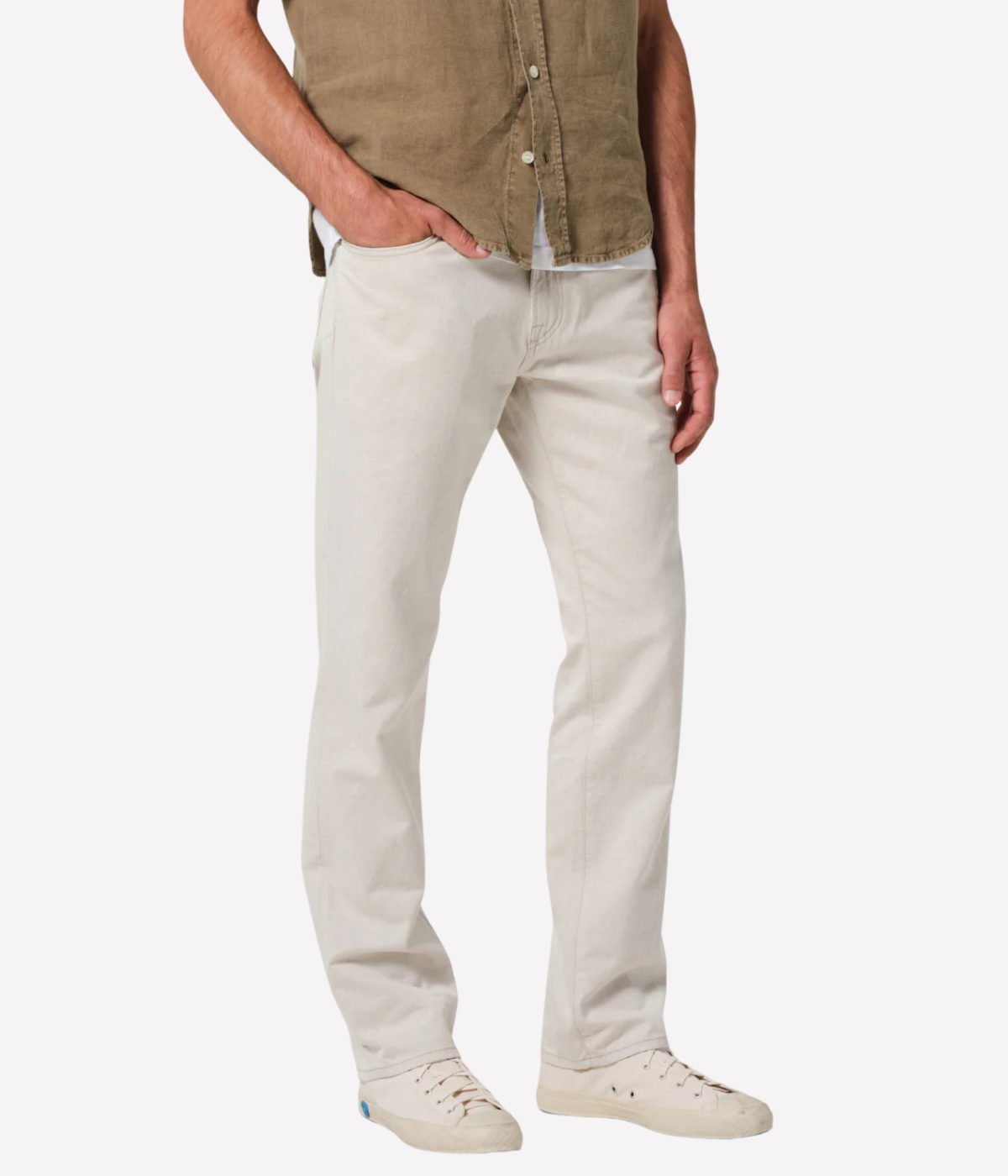 Elijah Stretch Linen in Natural