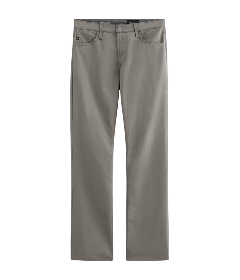 AG Everett Tuscany Stone Flat Lay Front View Slim Straight Performance Pant