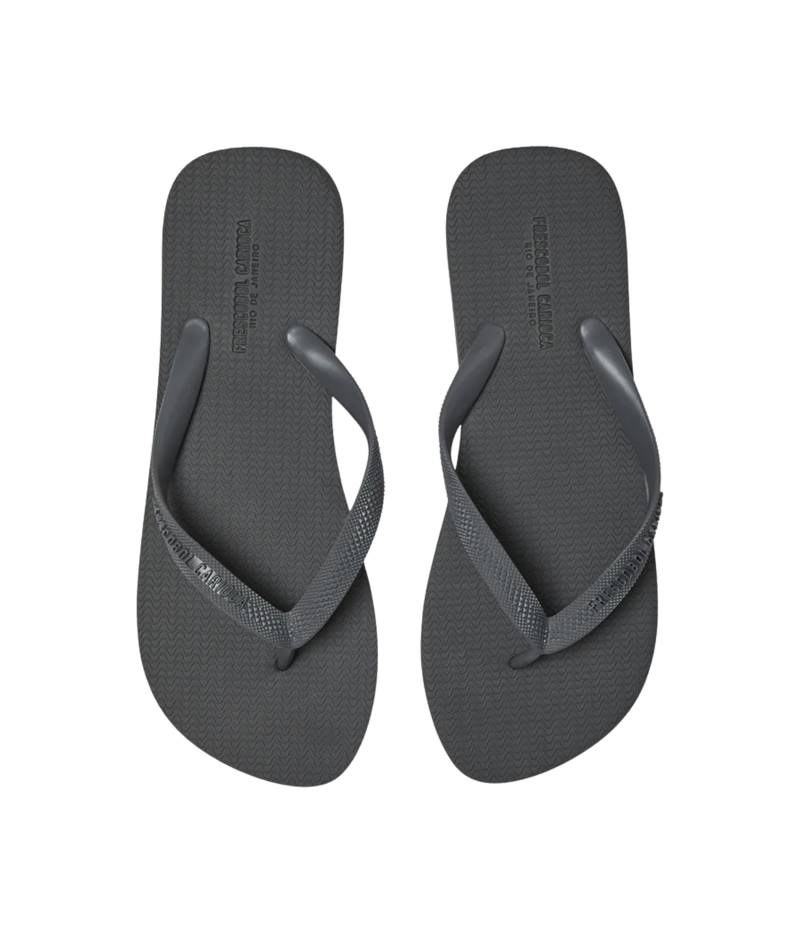 Frescobol Carioca flip flops with textured insole, embossed sole, PVC strap, and EVA construction, perfect for summer comfort and style