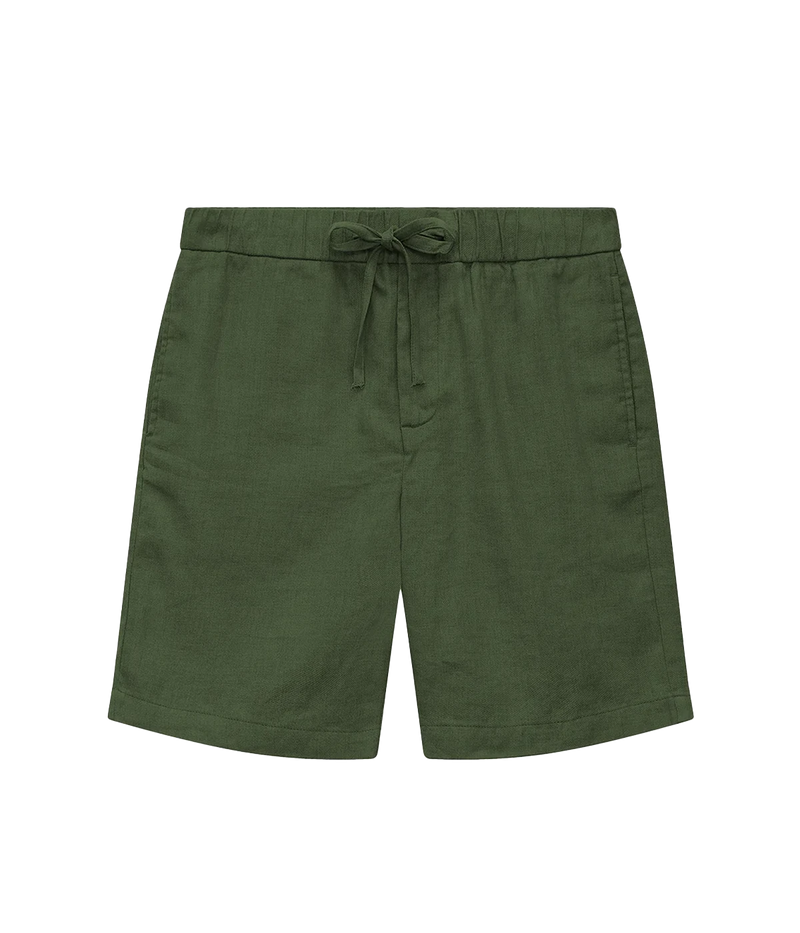 Felipe Linen Short in Vineyard Green