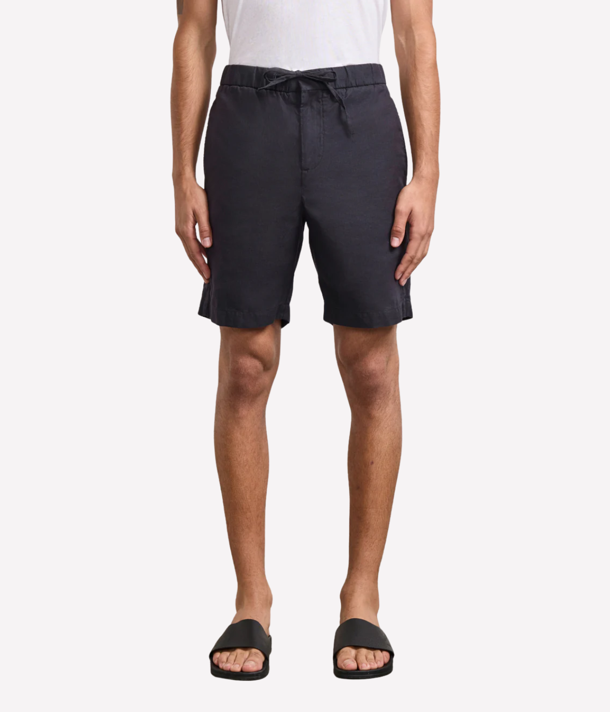 Felipe STR Linen Short in Black