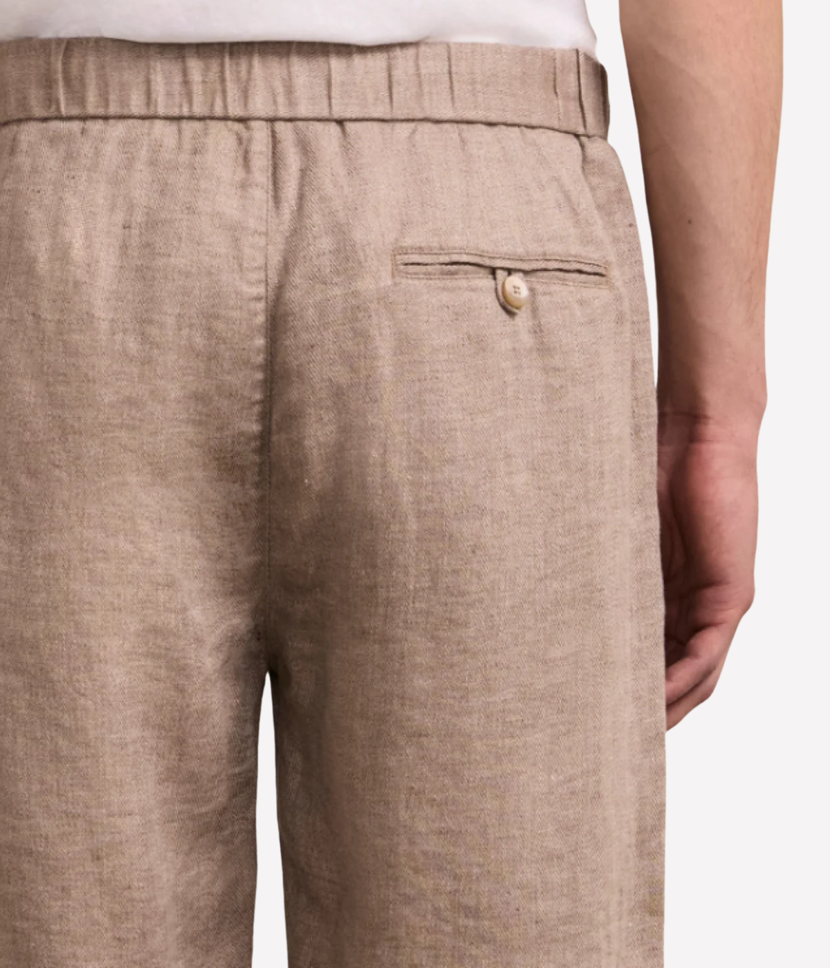 Felipe Linen Short in Khaki