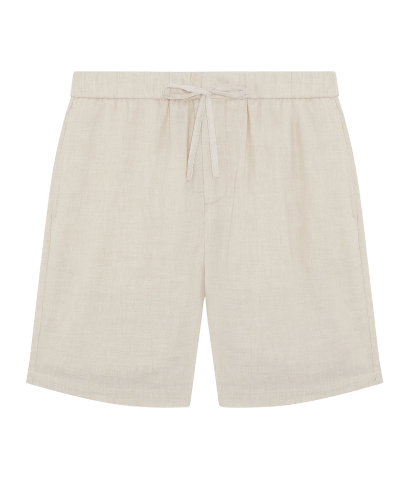 Beige shorts on a white background