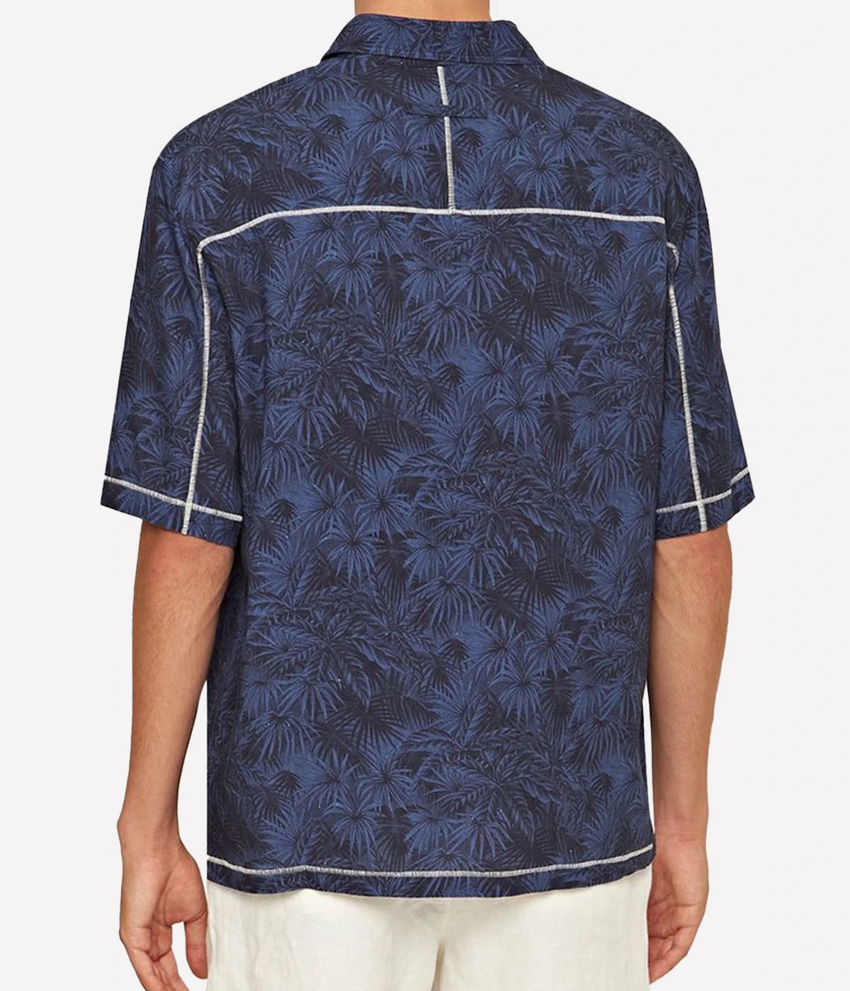 Fielder Palmed Polo in Midnight Navy