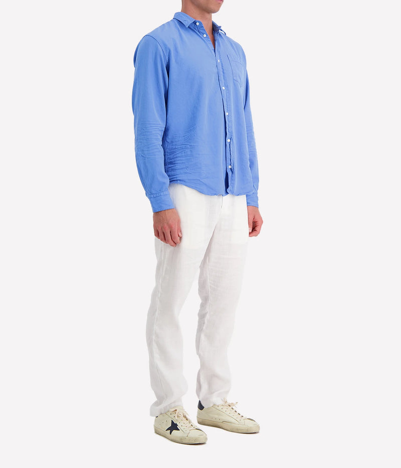 Luke Woven Shirt in Tide Denim