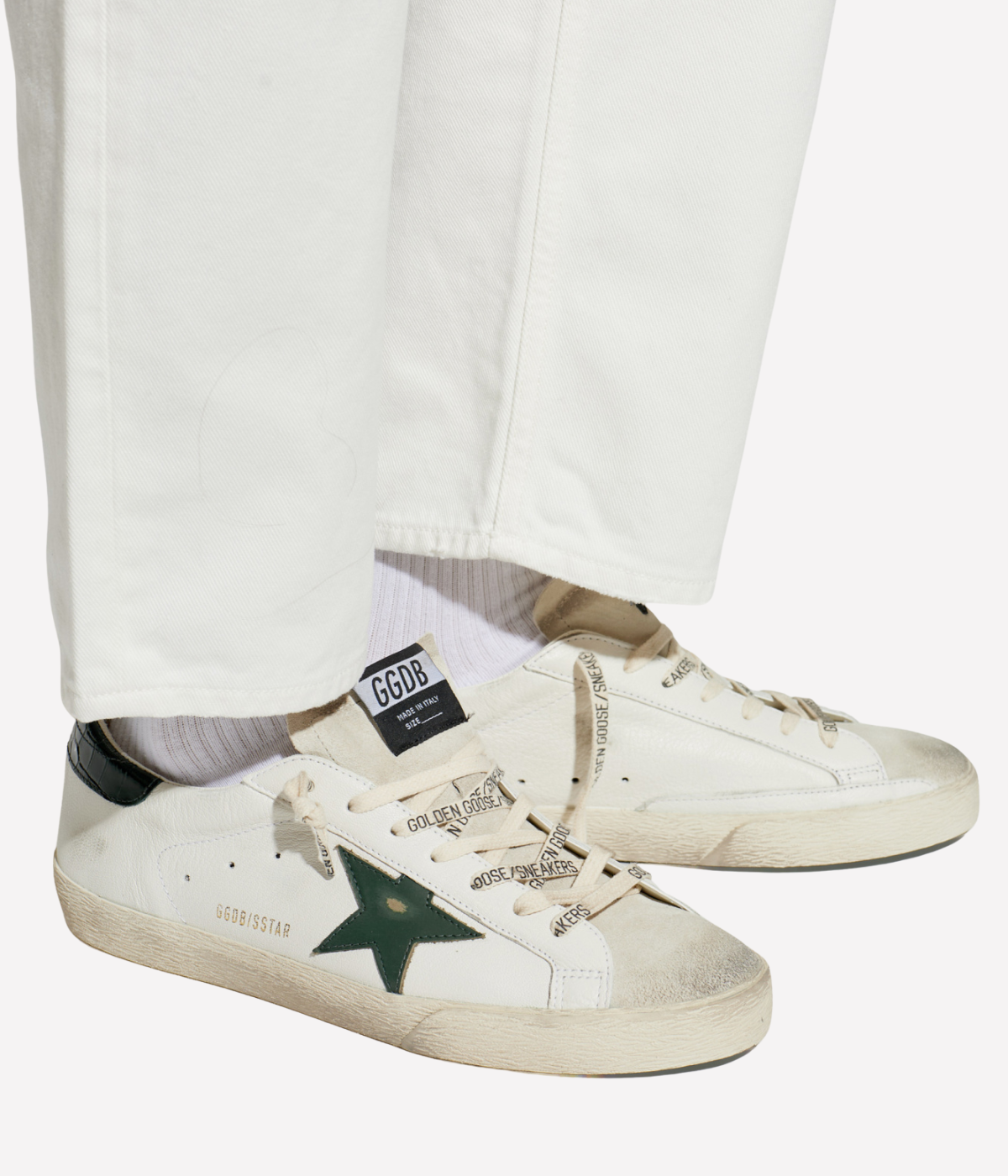 Super Star Sneaker In White/Green